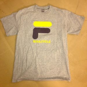 SOULCYCLE X FILA grey tee - size medium